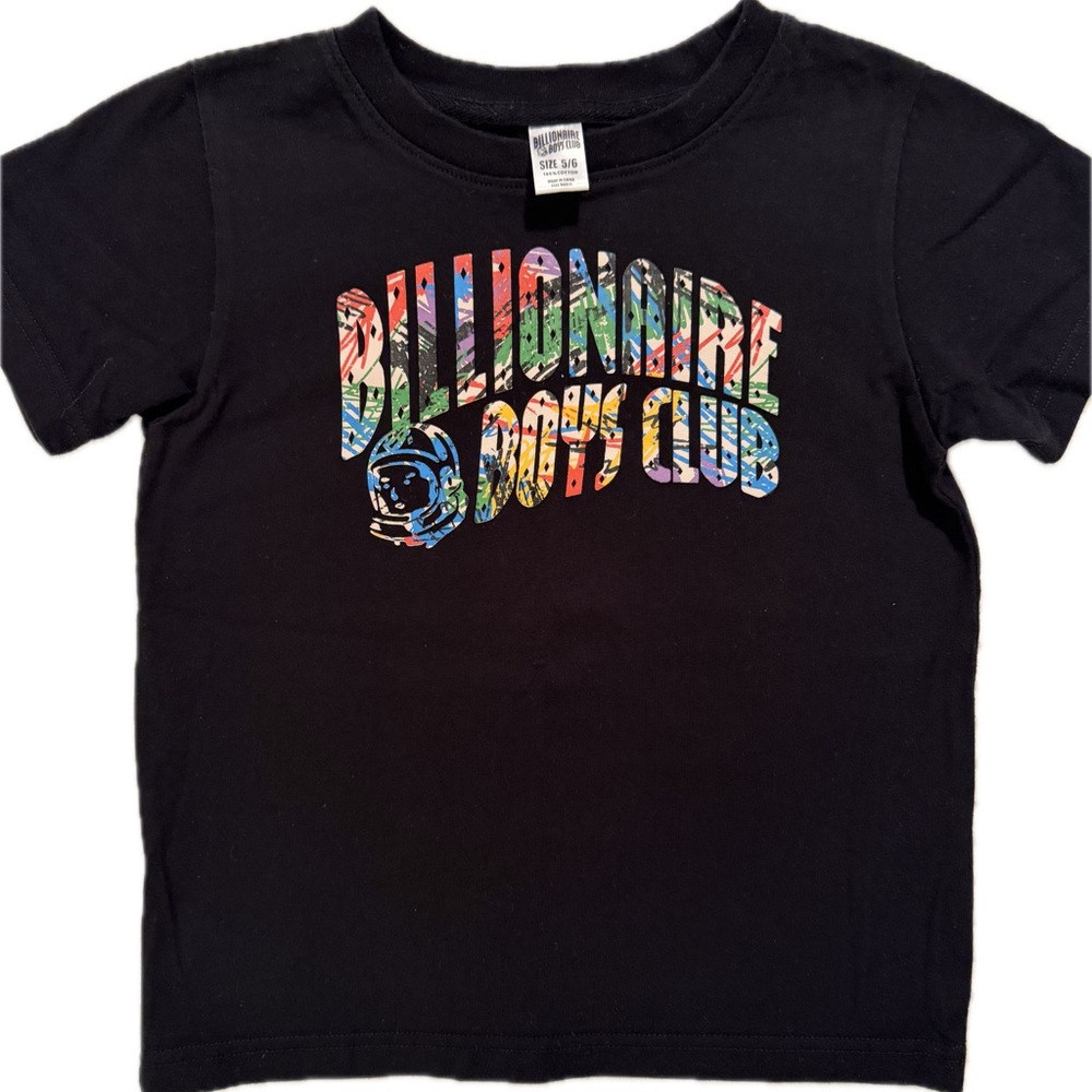 Billionaire Boys Club Black Tee with Multicolor Logo